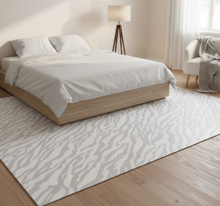 Tapete vinílico estampa de animal padrão zebra cinza claro - TenStickers