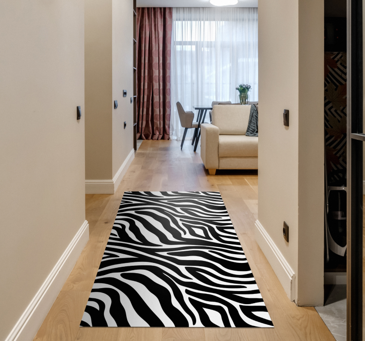 Tapete vinílico estampa de animal padrão zebra estiloso - TenStickers