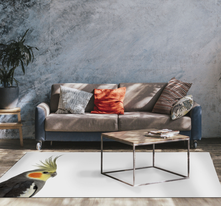 Tapete vinílico de animais silhueta de calopsita - TenStickers