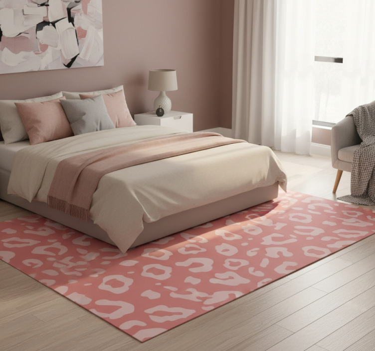 Tapete vinílico estampa de animal textura de leopardo rosa - TenStickers