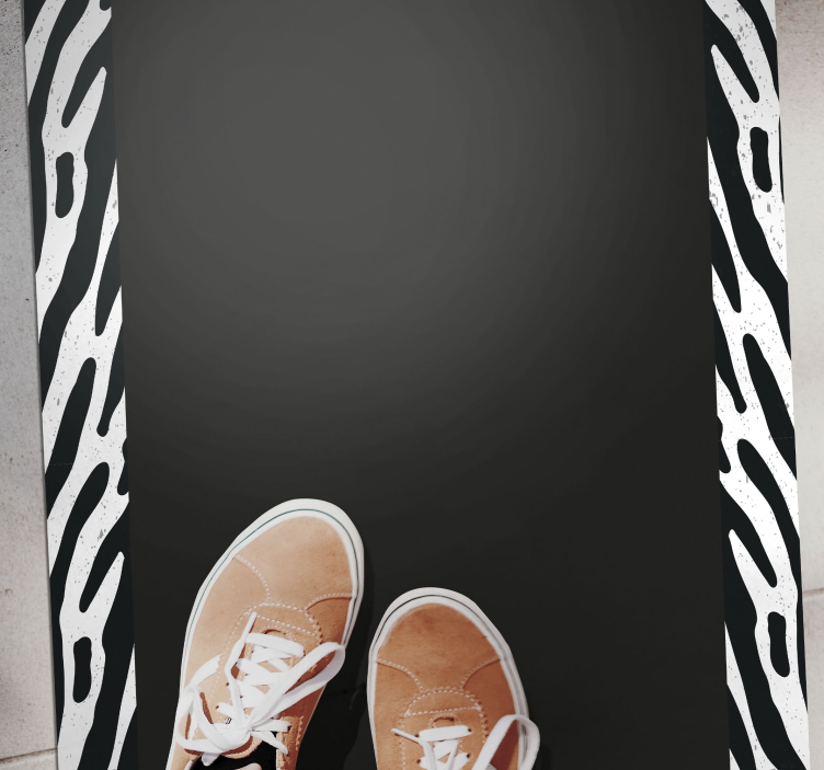 Tapete vinílico estampa de animal zebra monocromática - TenStickers