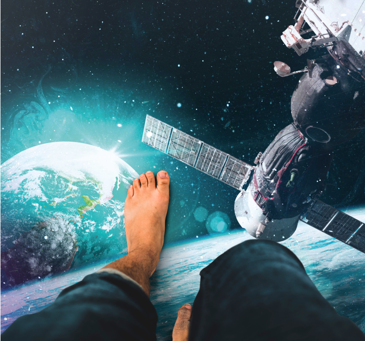 Tapete vinílico estrelas exploração de jornada galáctica - TenStickers