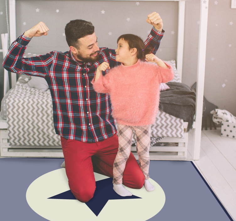 Tapete vinílico estrelas peça central estrela - TenStickers