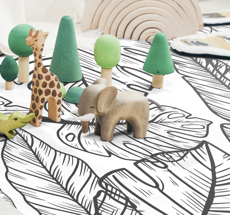 Tapete vinílico para bebés tema de selva frondosa - TenStickers