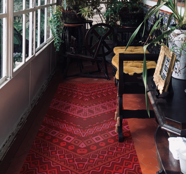 Tapete vinílico etnicas caminho com padrão étnico - TenStickers