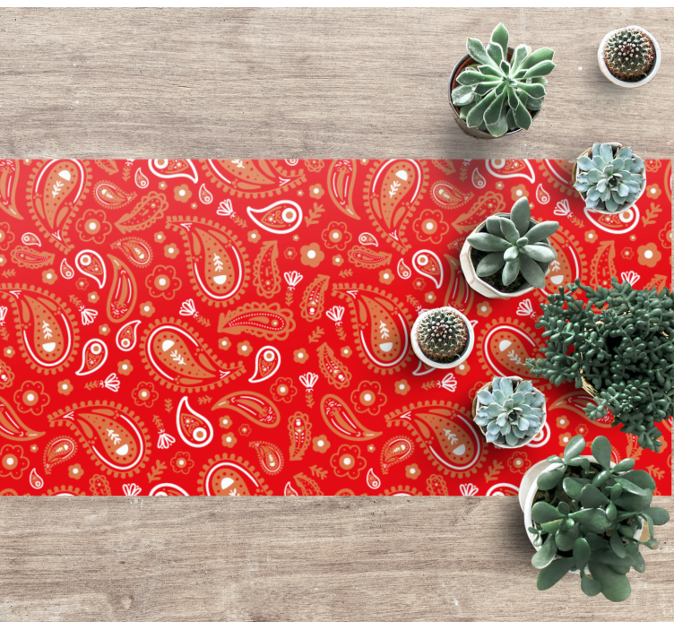 Tapete vinílico mosaico estampa paisley vibrante - TenStickers