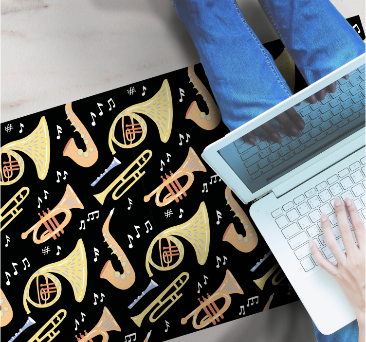 Tapete vinílico eventos conceitos de instrumentos musicais - TenStickers