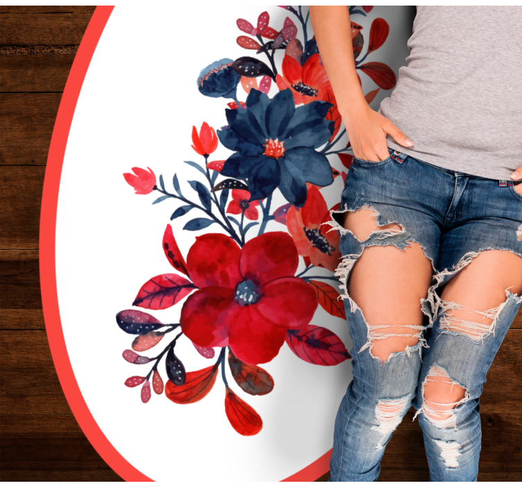 Tapete vinílico flores e plantas arranjo floral - TenStickers