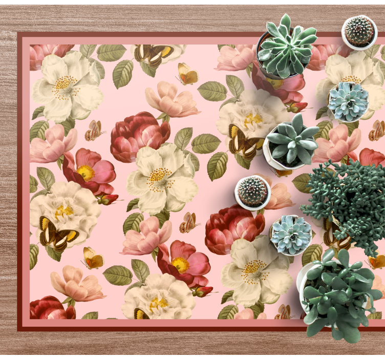 Tapete vinílico flores e plantas arranjo floral florido - TenStickers