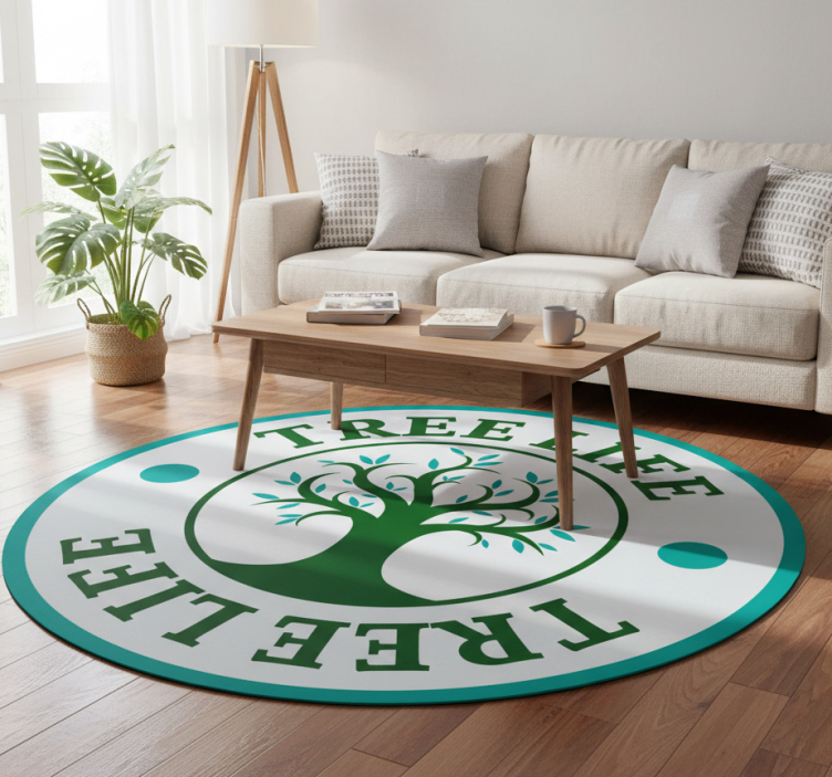 Tapete vinílico flores e plantas Árvore da vida verde - TenStickers