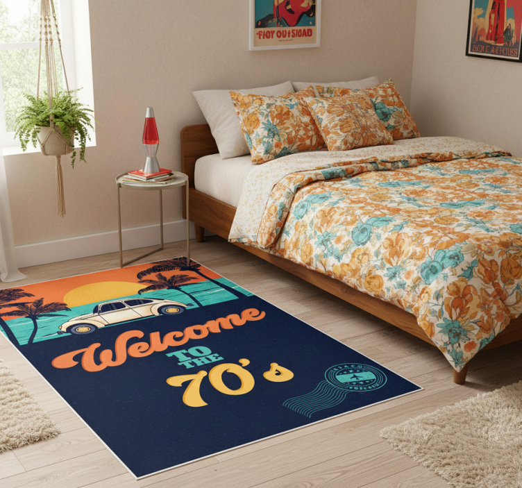 Tapete vinílico vintage boas-vindas aos anos 70 - TenStickers