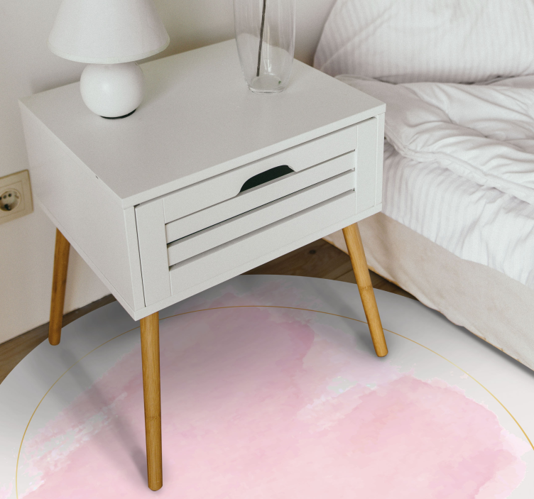 Tapete vinílico redondo botânico abstrato - TenStickers