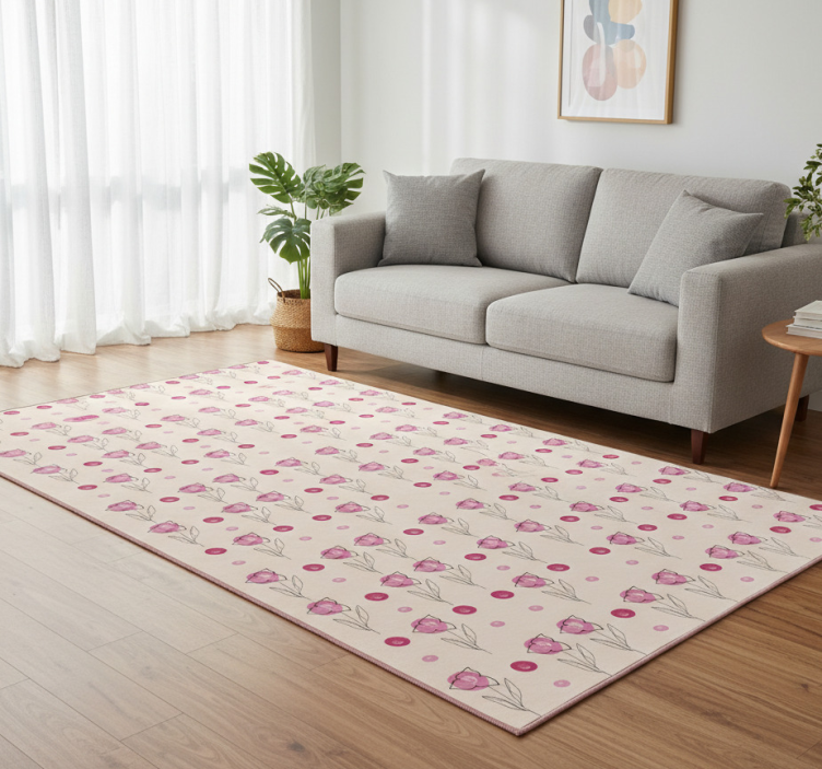 Tapete vinílico flores e plantas bugambilia padrão - TenStickers