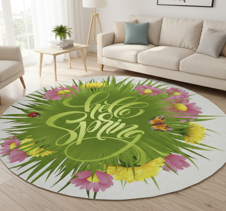 Tapete vinílico flores e plantas campo de flores - TenStickers