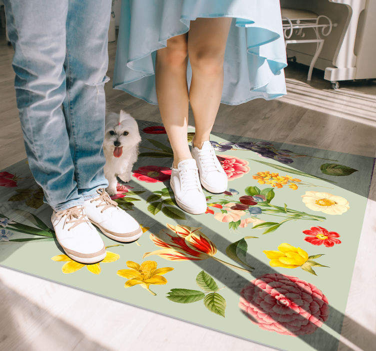 Tapete vinílico flores e plantas coleção botânica floral - TenStickers