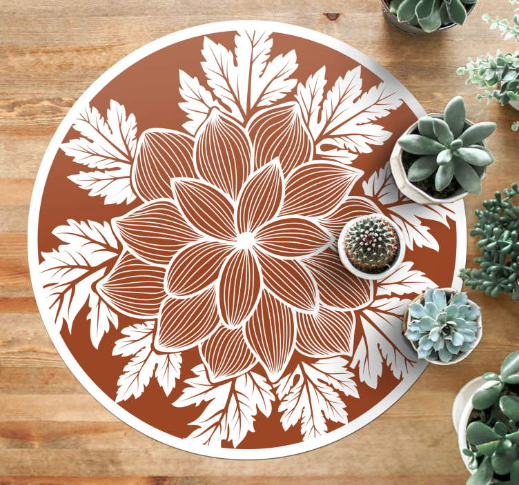 Tapete vinílico flores e plantas com motivo botânico - TenStickers
