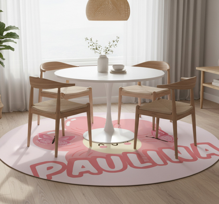 Tapete vinílico flores e plantas com nome de borboleta - TenStickers