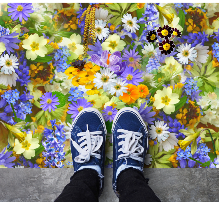 Tapete vinílico flores e plantas conceito de flor viva - TenStickers