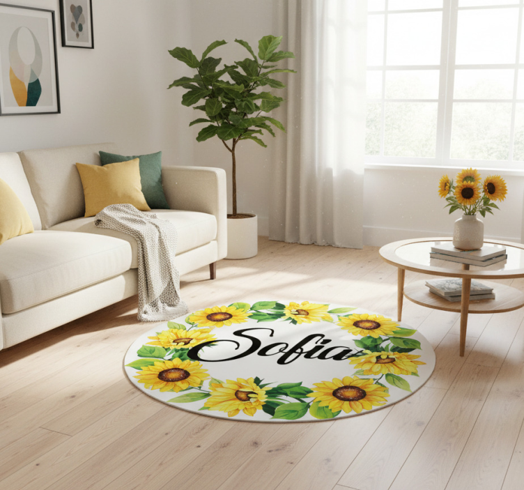 Tapete vinílico flores e plantas coroa de flores verão - TenStickers
