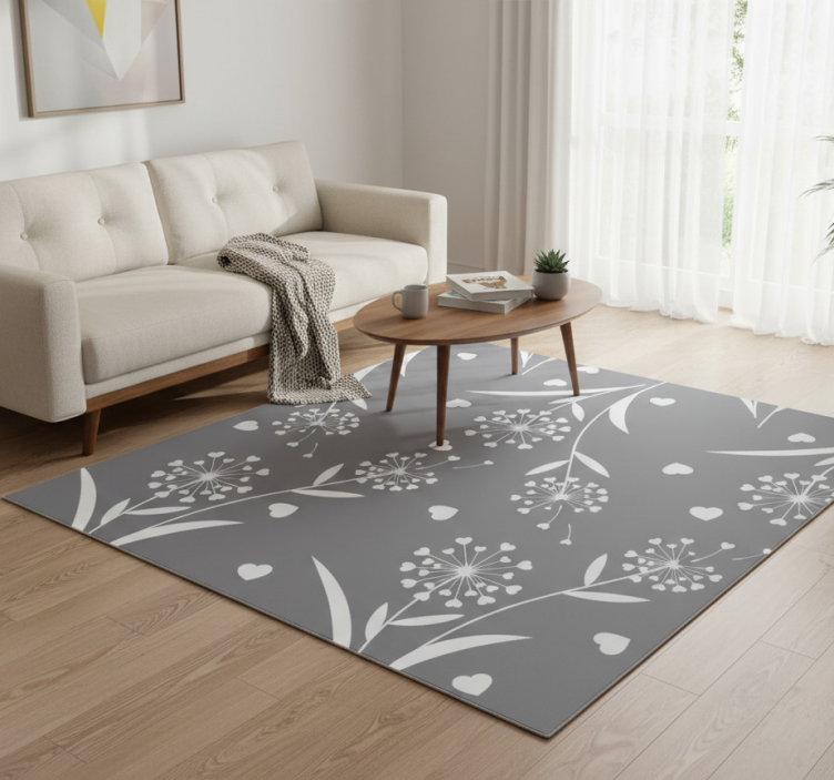 Tapete vinílico flores e plantas dente de leão - TenStickers