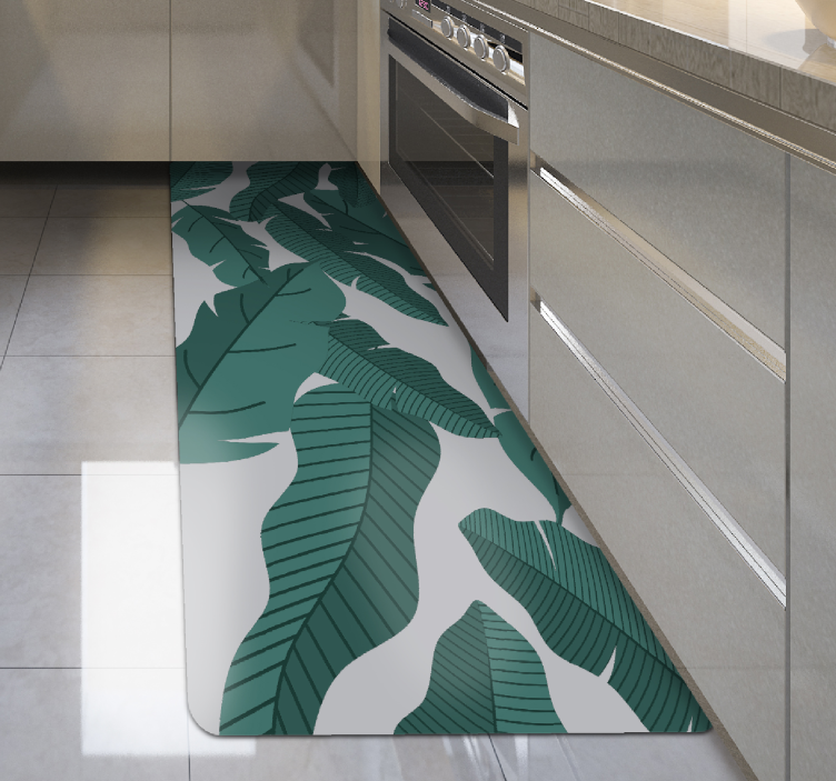 Tapete vinílico flores e plantas desenho de folha botânica - TenStickers