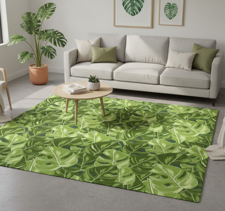 Tapete vinílico flores e plantas design monstera - TenStickers