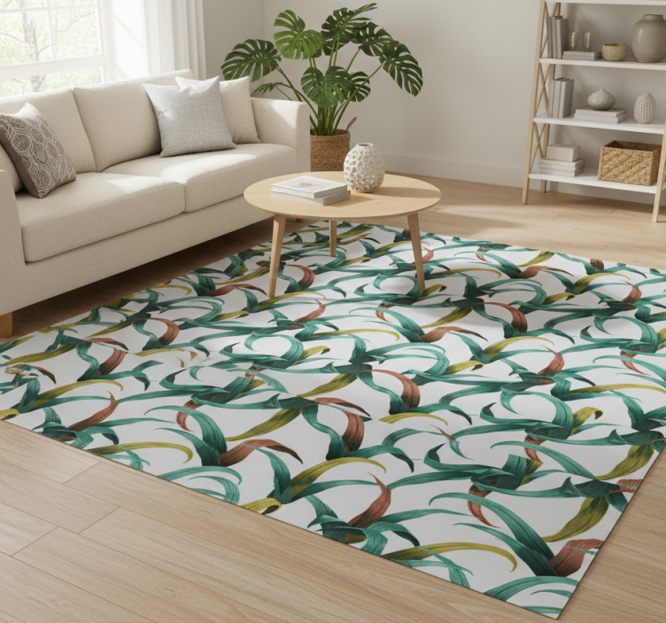 Tapete vinílico flores e plantas design tropical lindo - TenStickers
