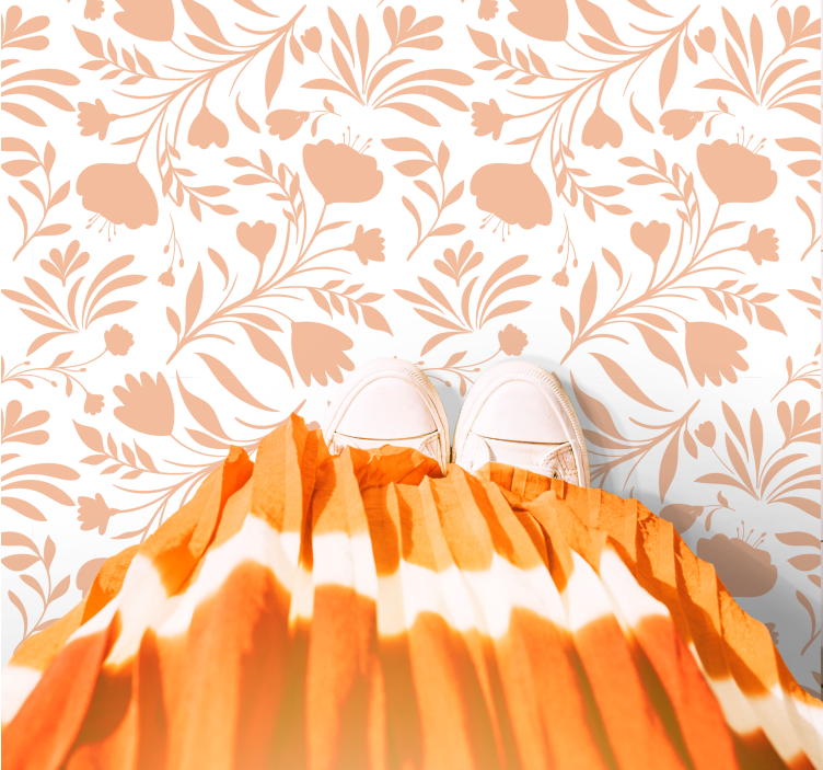 Tapete vinílico de flores e plantas estampado floral - TenStickers