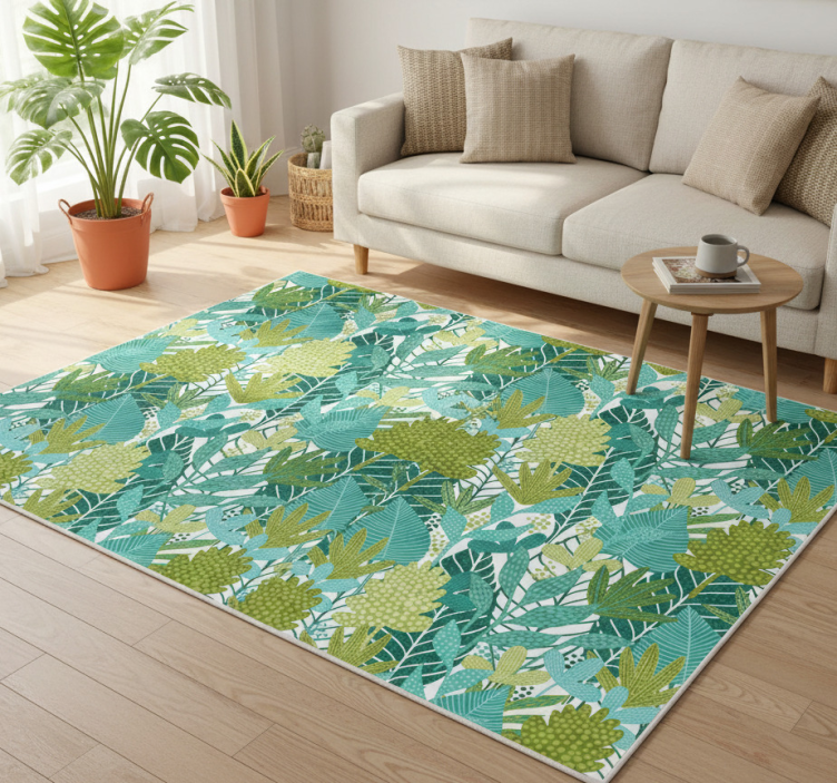 Tapete vinílico flores e plantas estilo tropical boho - TenStickers