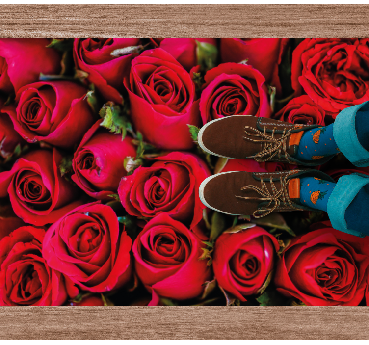 Tapete vinílico flores e plantas buquê de rosas - TenStickers