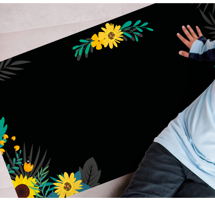 Tapete vinílico flores e plantas exibição floral brilhante - TenStickers