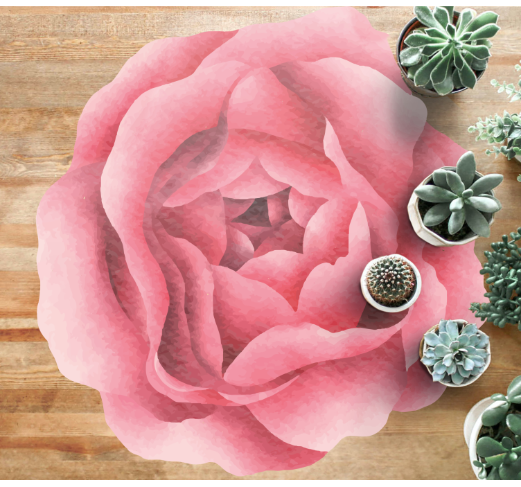 Tapete vinílico flores e plantas flor rosa blush - TenStickers