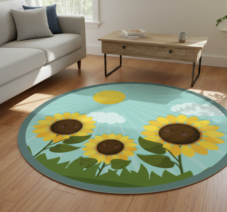 Tapete vinílico flores e plantas flores ao sol - TenStickers