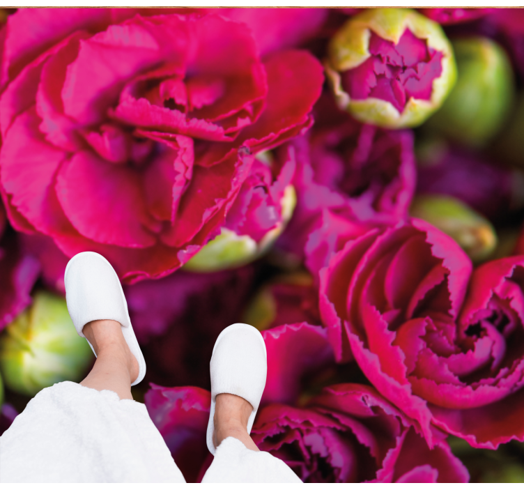 Tapete vinílico flores e plantas flores floridas vibrantes - TenStickers