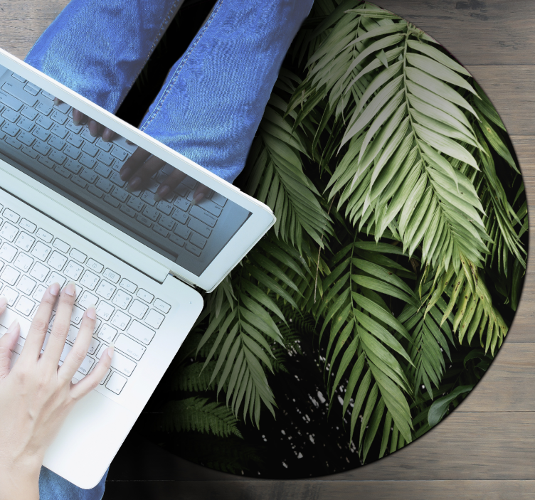 Tapete vinílico flores e plantas folhagens tropicais - TenStickers