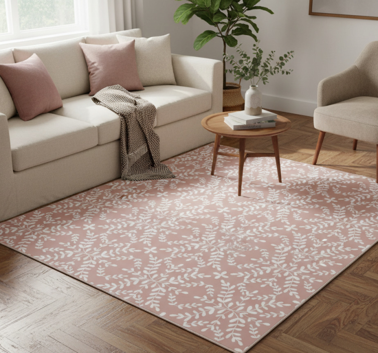 Tapete vinílico flores e plantas folhas ornamentais vintage - TenStickers