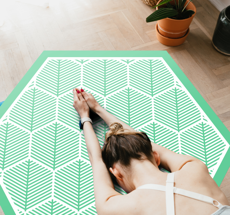 Tapete vinílico flores e plantas geometria botânica - TenStickers