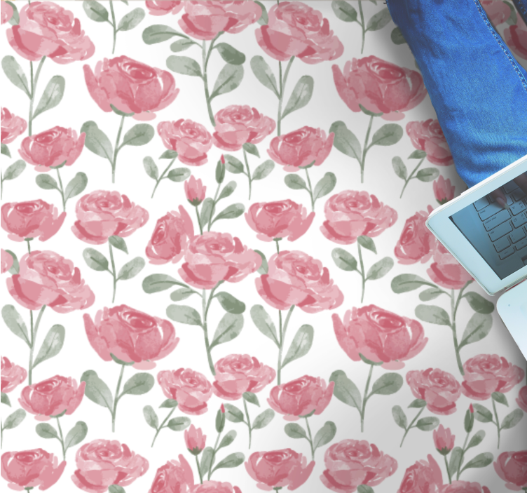 Tapete vinílico flores e plantas motivo botânico de papoulas - TenStickers