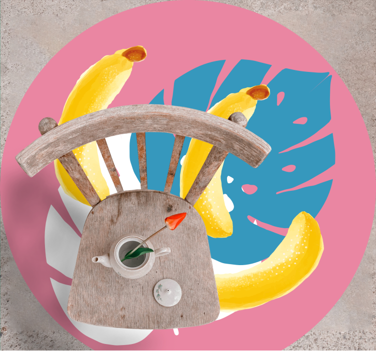 Tapete vinílico cozinha motivo de banana tropical - TenStickers