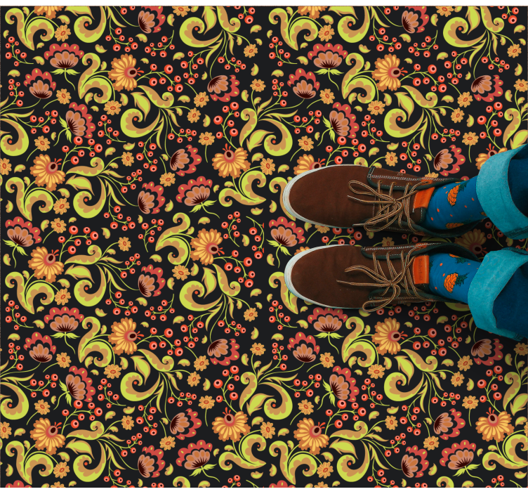 Tapete vinílico flores e plantas motivo de girassol botânico - TenStickers