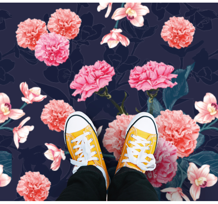 Tapete vinílico flores e plantas motivo de sonho botânico - TenStickers