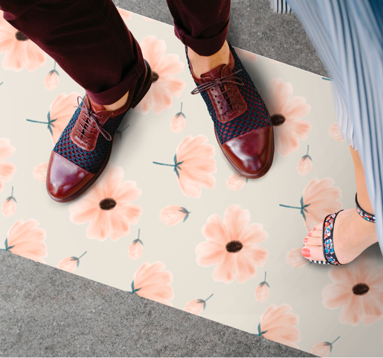 Tapete vinílico flores e plantas motivo suave - TenStickers