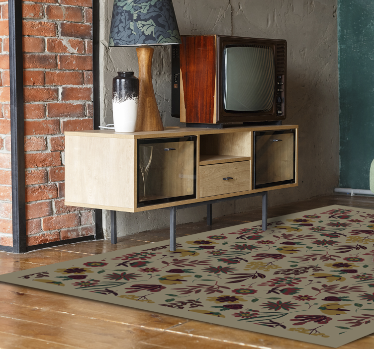 Tapete vinílico flores e plantas motivos botânicos de outono - TenStickers