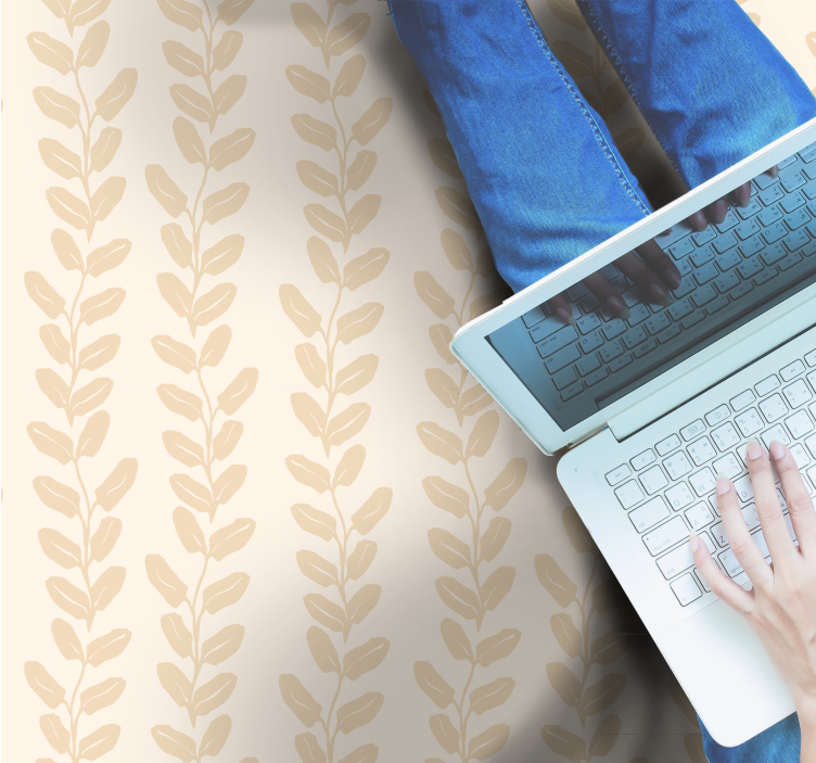 Tapete vinílico de flores e plantas padrão botânico - TenStickers