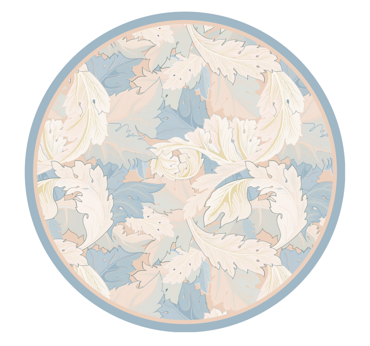 Tapete vinílico flores e plantas padrão de folha macia - TenStickers