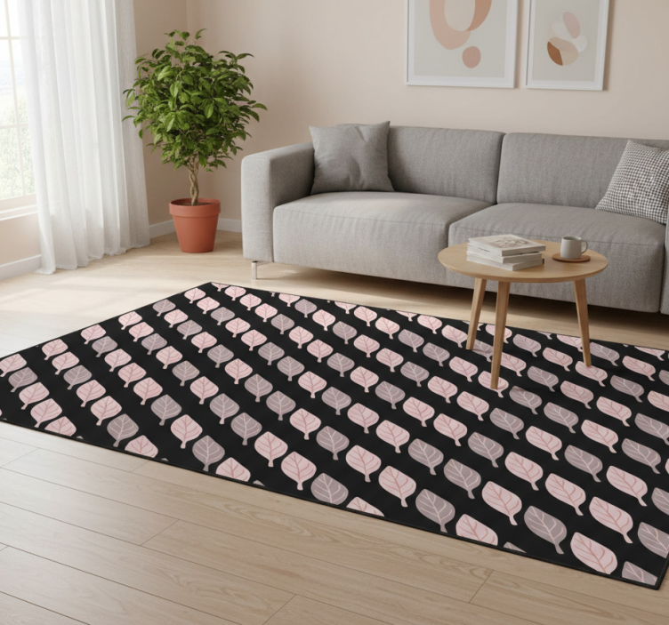 Tapete vinílico flores e plantas padrão elegante de folhas - TenStickers