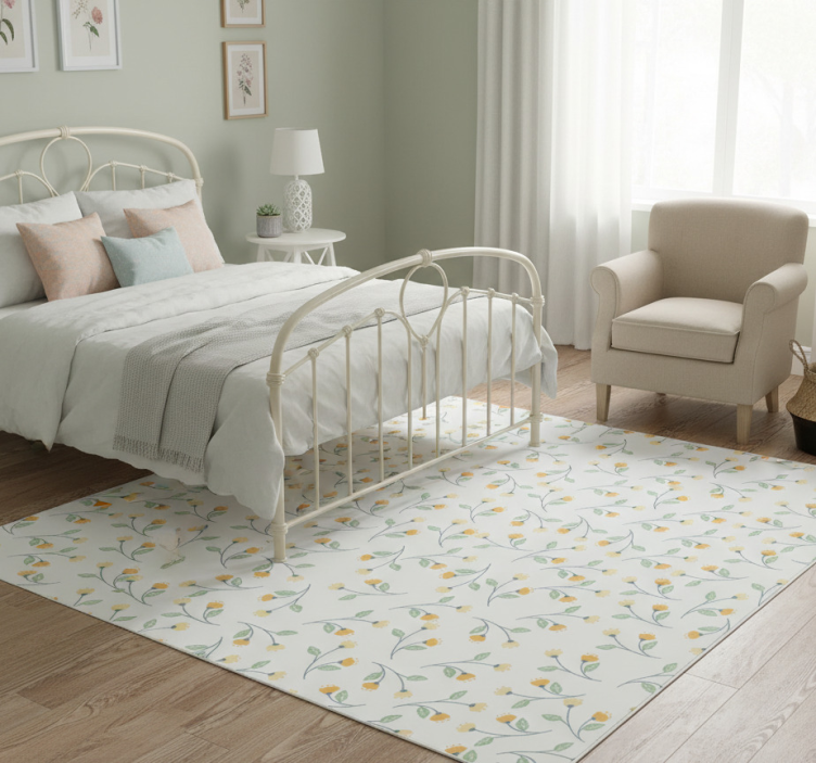 Tapete vinílico flores e plantas estilo primavera - TenStickers