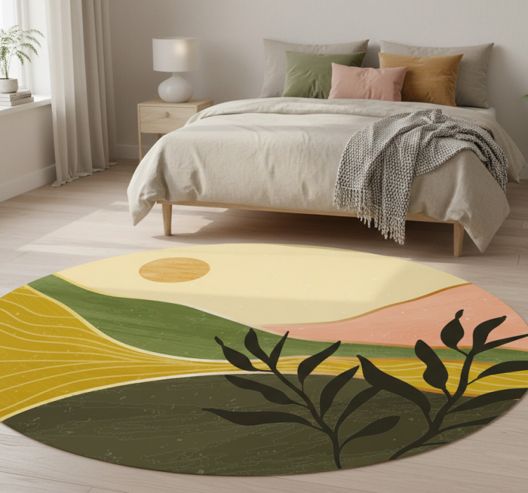 Tapete vinílico flores e plantas paisagem serena - TenStickers