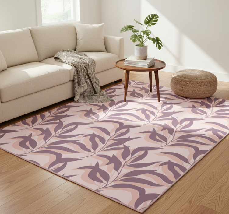 Tapete vinílico flores e plantas palma tropical rosa - TenStickers
