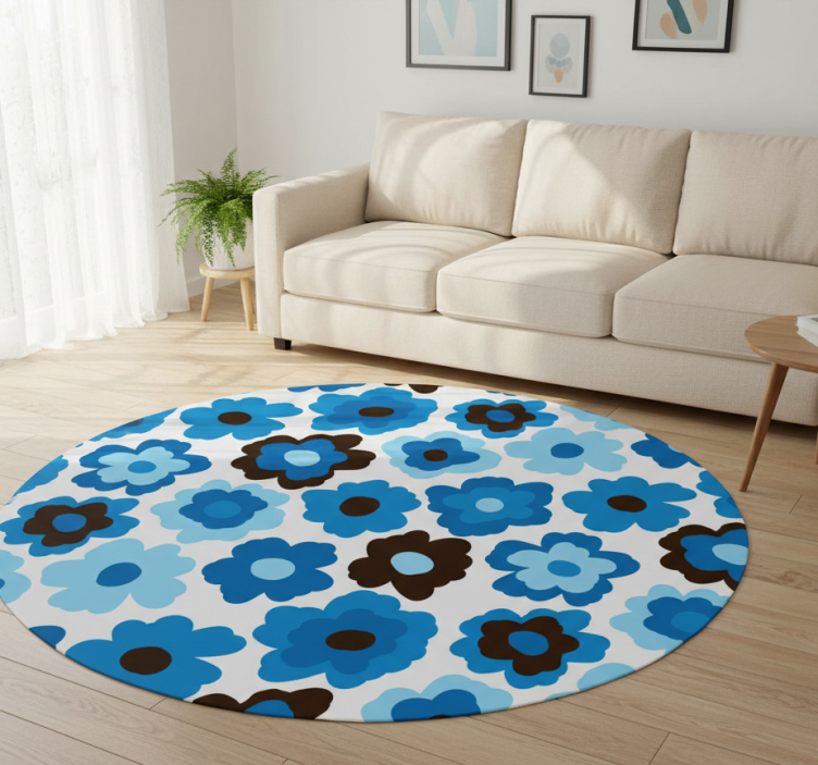 Tapete vinílico flores e plantas papoila azul - TenStickers